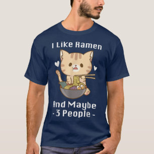 I Like Sushi And Maybe 3 People Anime Japan Cat Su T-Shirt