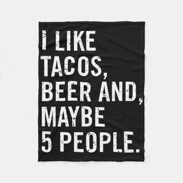 I Like Tacos Cinco De Mayo  Fleece Blanket (Front)