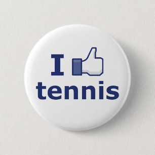 I Like Tennis 2 Inch Round Button
