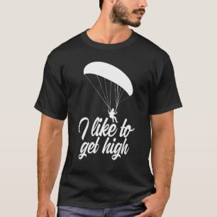 I Like To Get High Retro  Men Paraglider Adventure T-Shirt