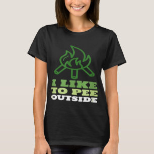 I Like To Pee Outside Funny Camping Family Trips T-Shirt