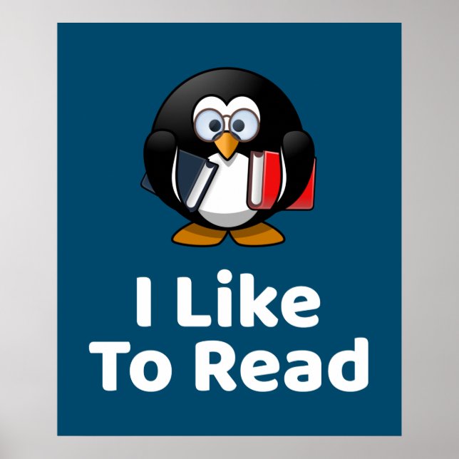 I Like To Read Penguin Poster (Front)