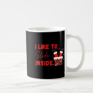 I Like To Slide Inside Funny Xmas Couple Matching  Coffee Mug