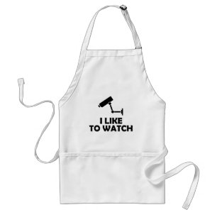 I Like To Watch CCTV Video Camera Recording Standard Apron