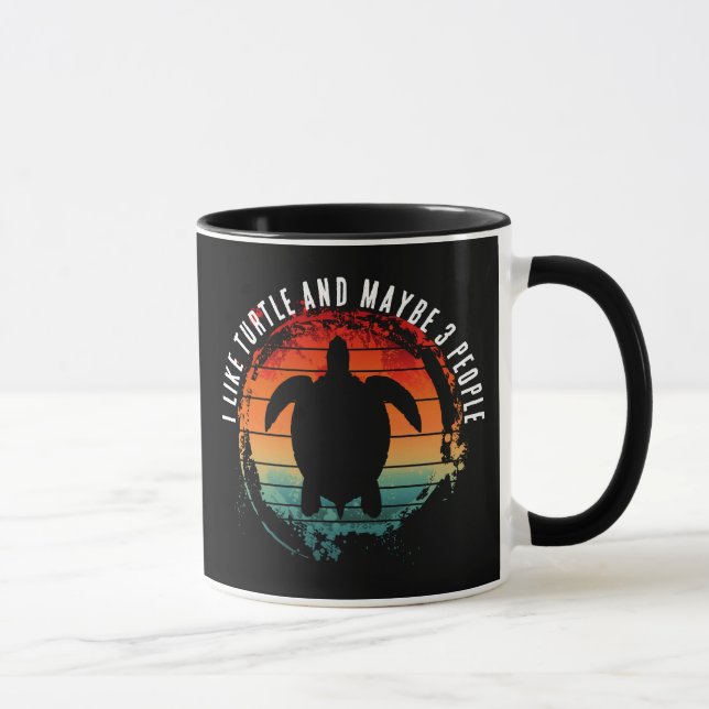 I LIKE TURTLE AND MAYBE 3 PEOPLE MUG (Right)
