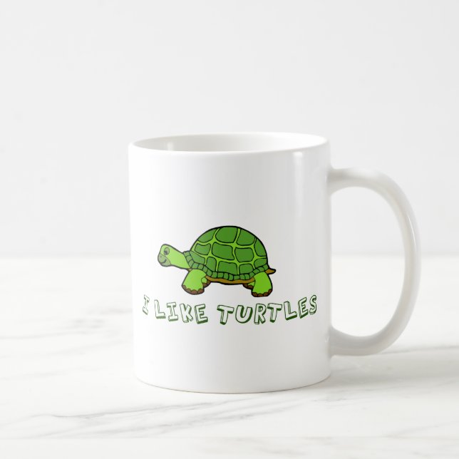 I Like Turtles Coffee Mug (Right)