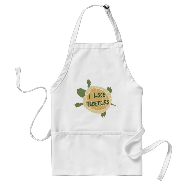 I Like Turtles Standard Apron (Front)