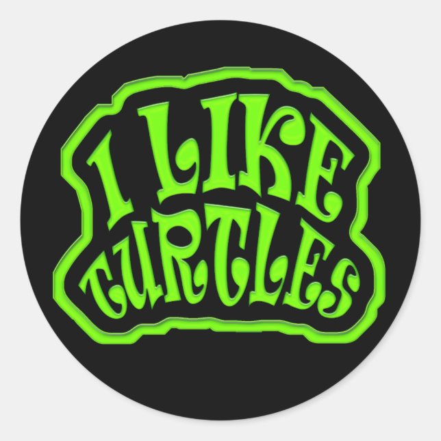 I Like Turtles Stickers (Front)