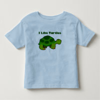 I Like Turtles - Toddler Fine Jersey T-Shirt