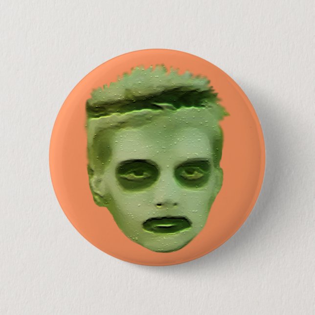 I Like Turtles Zombie Kid - Badge 2 Inch Round Button (Front)