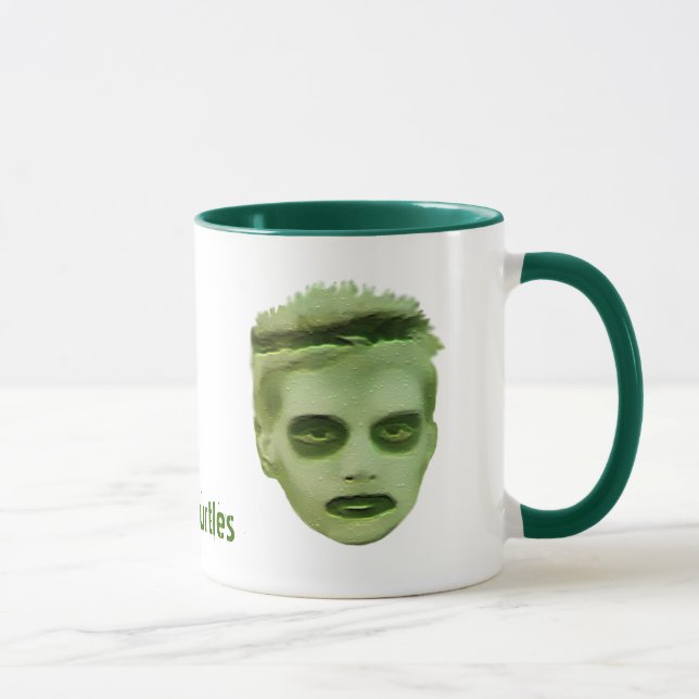 I Like Turtles Zombie Kid Mug (Right)