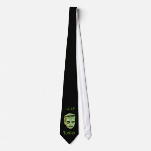 I Like Turtles Zombie Kid Tie