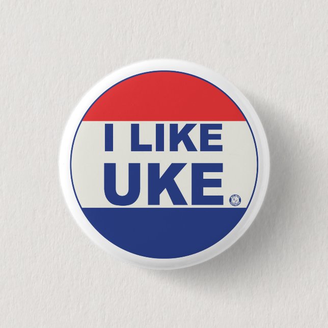 I LIKE UKE 1 INCH ROUND BUTTON (Front)