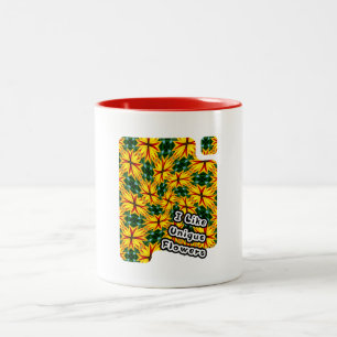 I Like Unique Flowers Two-Tone Coffee Mug