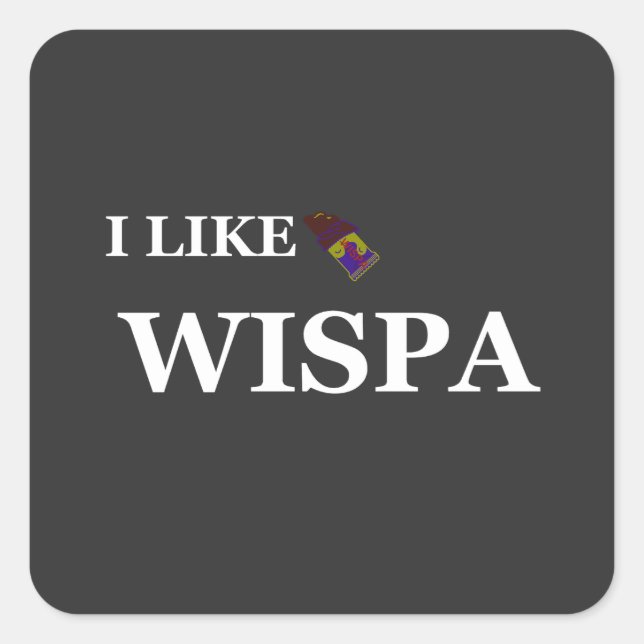 i like wispa square sticker (Front)