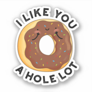 I Like You A Hole Lot Funny Doughnut Pun 