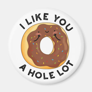 I Like You A Hole Lot Funny Doughnut Pun  Magnet