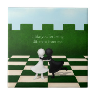 "I like you for being different from me" Friends Tile