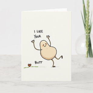 I Like Your Butt Funny Love Card