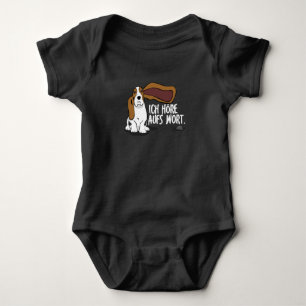 I Listen To The Word Basset Hound Saying Gift Baby Bodysuit