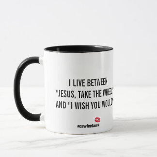 I Live Between Mug (Black)