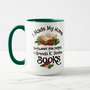I Live Between the Pages of Brenda K Davies Books Mug