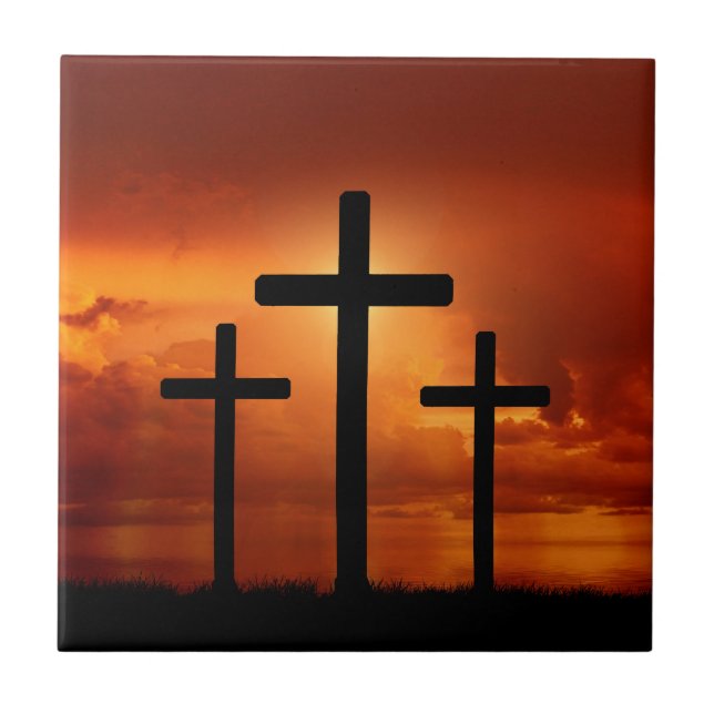 I Live by Faith in the Son of God Ceramic Tile (Front)