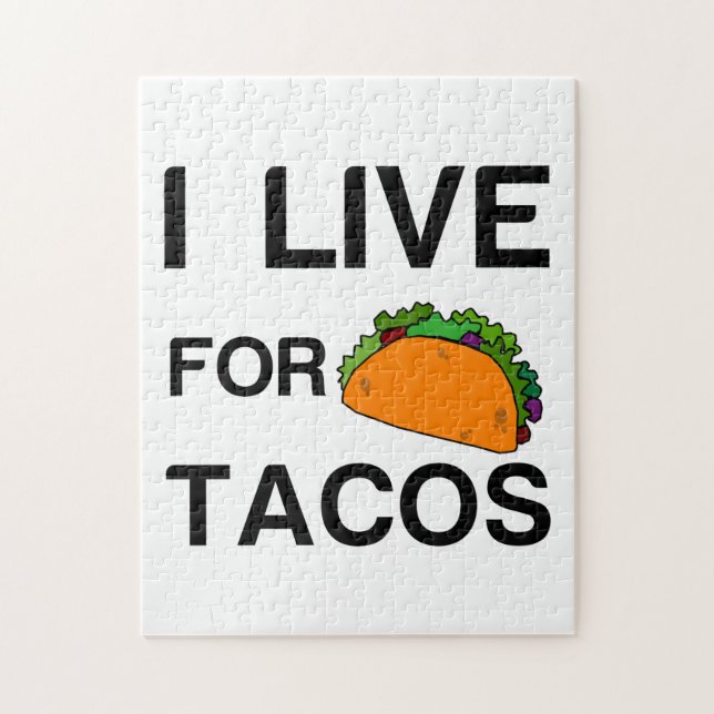 I LIVE FOR TACOS JIGSAW PUZZLE (Vertical)