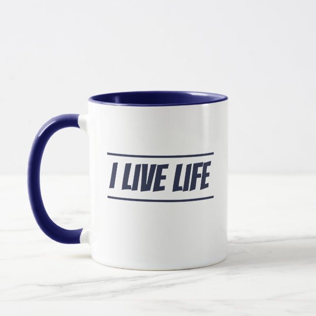 I Live Life Coffee Mug with Logo (Left)