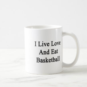 I Live Love And Eat Basketball Coffee Mug
