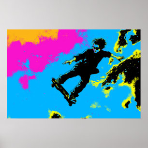 I Live To Fly - Skateboarder Poster