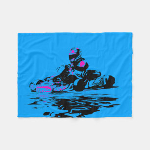 I Live to Kart - Go Kart Racer   Fleece Blanket