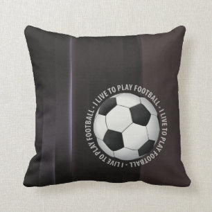 I Live To Play Football Fanatic Throw Pillow