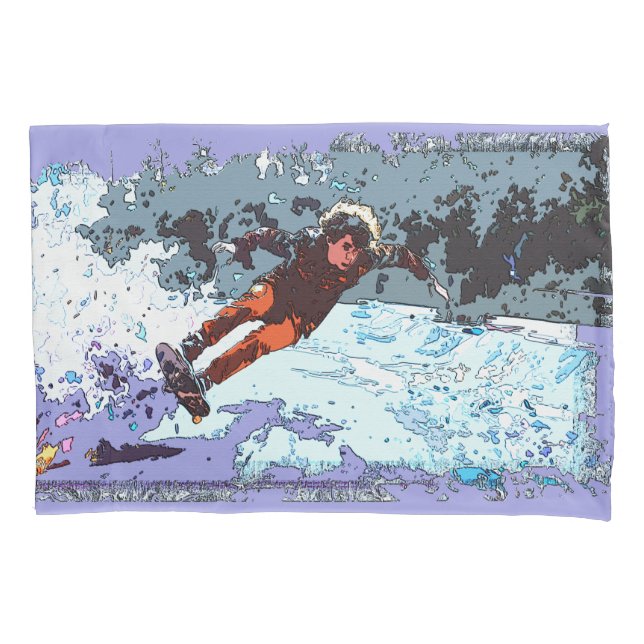 I Live To Race - Skateboard Racing Pillowcase (Front)