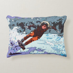 I Live To Race - Skateboard Racing Pillowcase Accent Pillow