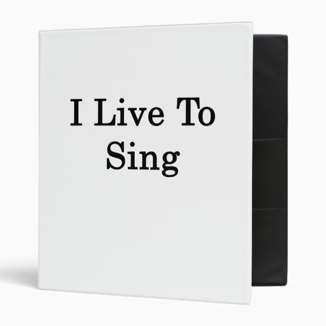 I Live To Sing Binder (Front/Inside)