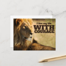 "I live with courage" Motivation Affirmation
