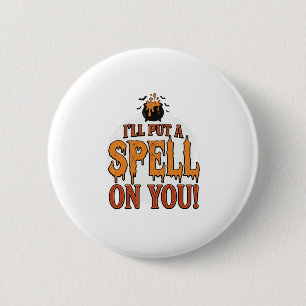 I’ll Put a Spell on You Halloween Cauldron Shirt_1 2 Inch Round Button