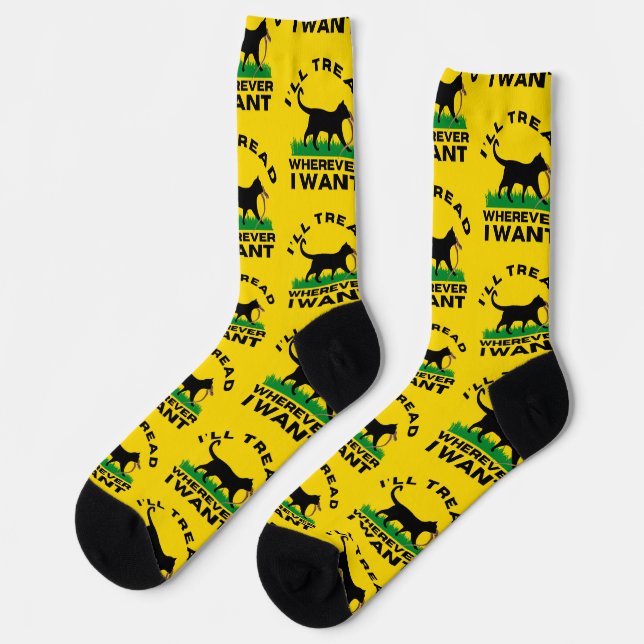 I’ll Tread Wherever I Want Socks (Left)