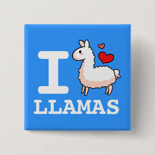 I Llama Llamas 2 Inch Square Button