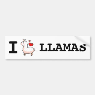 I Llama Llamas Bumper Sticker