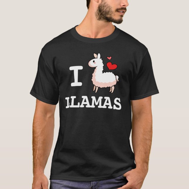 I Llama Llamas T-Shirt (Front)