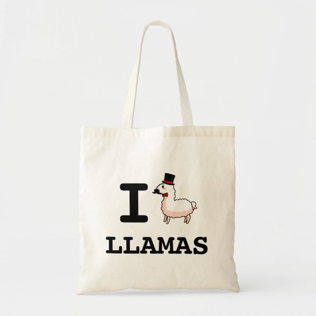 I Llama Llamas Tote Bag (Front)