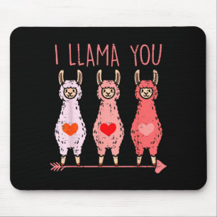 I Llama You Cute Valentines Day Alpaca Girls Women Mouse Pad