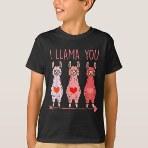 I Llama You Cute Valentines Day Alpaca Girls Women T-Shirt