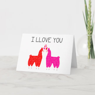 I Llove You Llama Couple Holiday Card