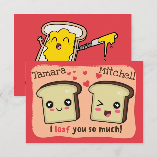 I Loaf You So Much| Kawaii Love Valentine's Day Card (Front/Back)