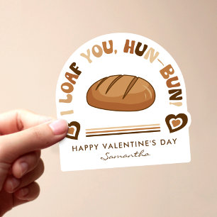 I Loaf You Trendy Beige Heart Funny Valentine's
