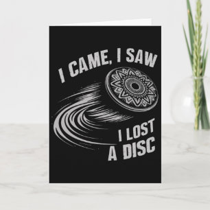 I Lost A Disc Quote, Funny Vintage Disc Golf Card
