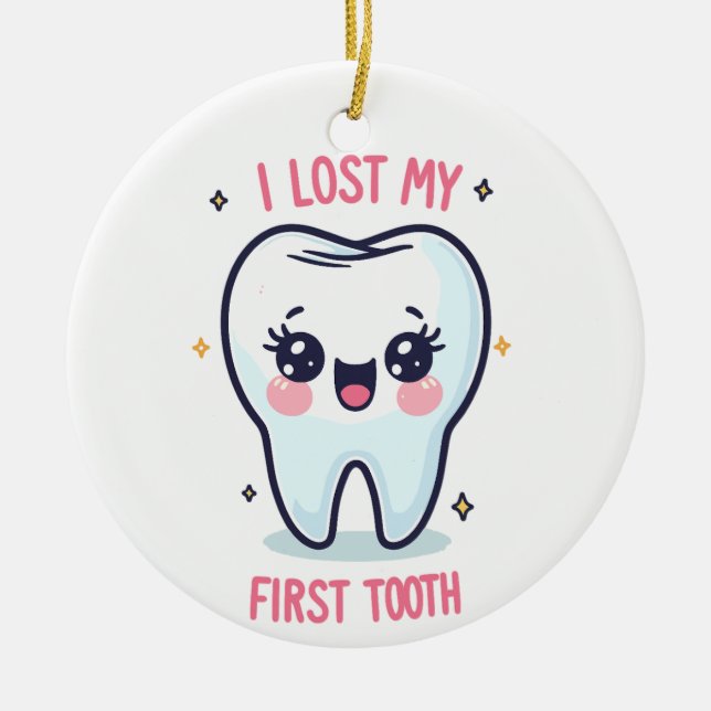 I Lost My First Tooth, 1st Tooth Adventure Ceramic Ornament (Front)